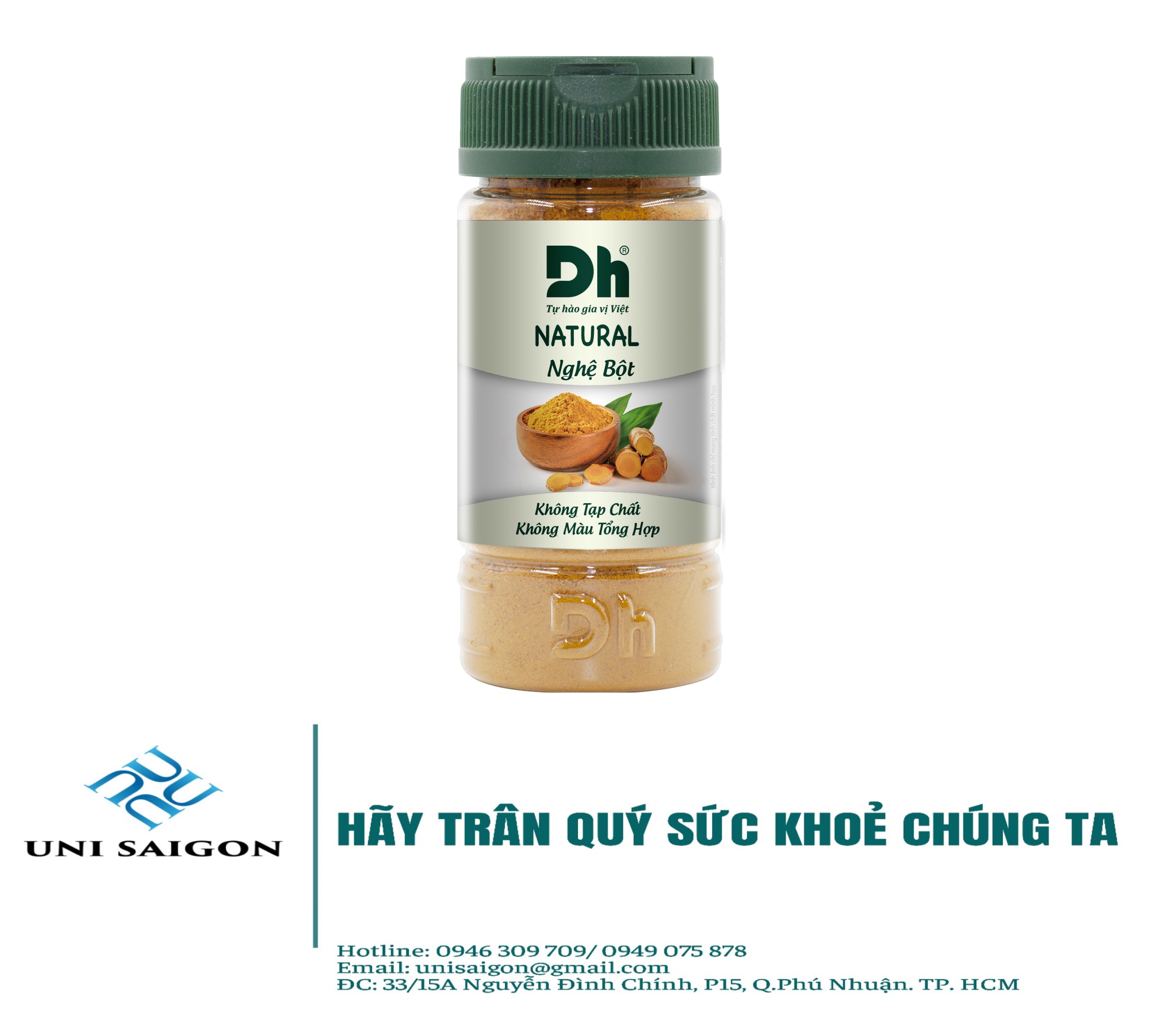 Hũ Natural Nghệ bột - Thương hiệu DH Foods