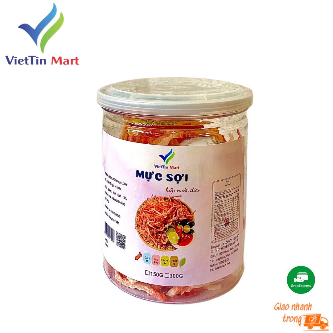 Mực xé sợi hấp nước cốt dừa viettinmart 150g