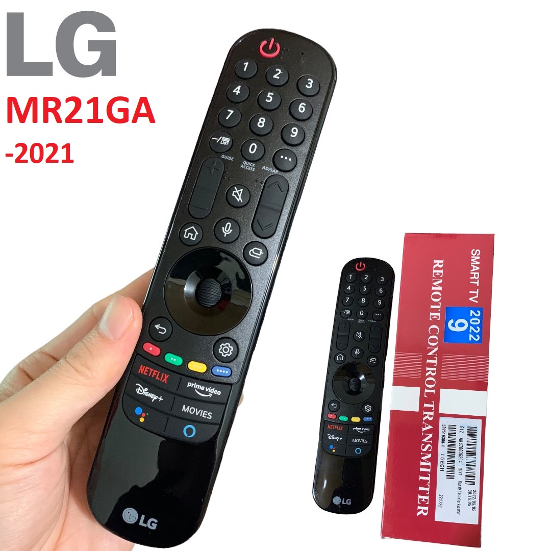 Điều khiển tivi lg thông minh mr21ga đời 2021 có giọng nói, remote lg chuột bay, smart tv hd, qled, oled, led mini qned 2021, nanocell
