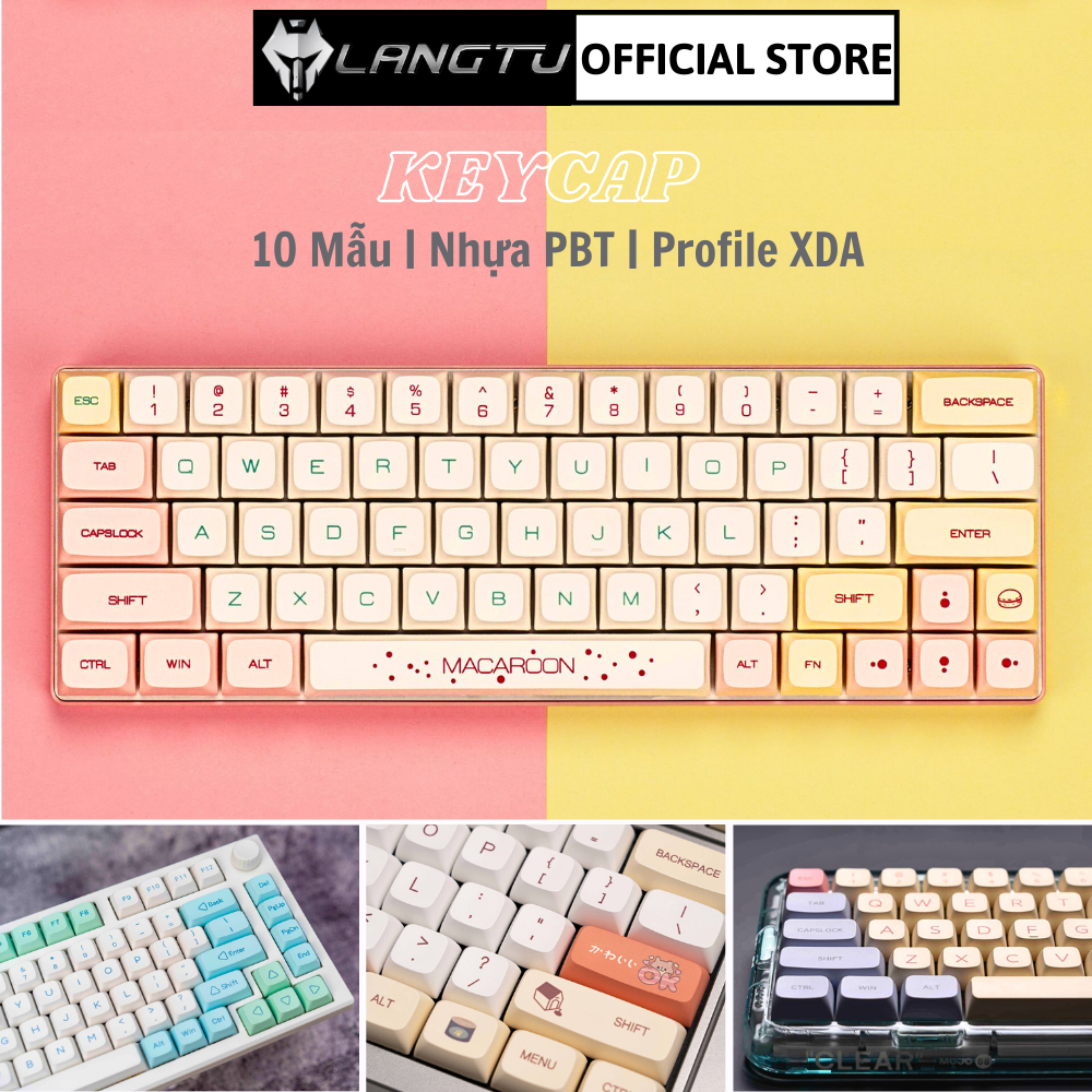 Bộ phím cơ keycap lẻ langtu chất liệu pbt profile xda dùng custom bàn phím nhiều mẫu lt09