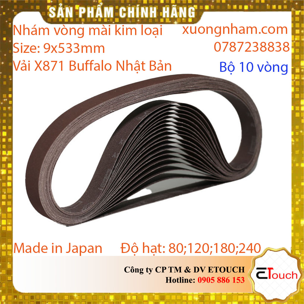 Giấy nhám - 10 vòng nhám vòng mài inox 9-533mm made in japan