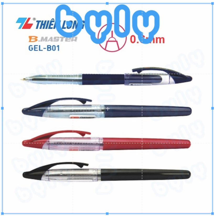 Hoả tốc - hộp 10 bút b-master gel 0.6mm thiên long gel-b01 sản phẩm chính hãng - byly store