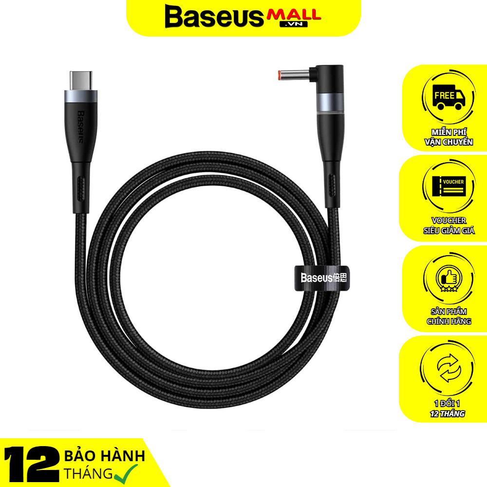 Cáp sạc nam châm 100W cho Laptop Baseus Zinc Magnetic Series Type C to DC