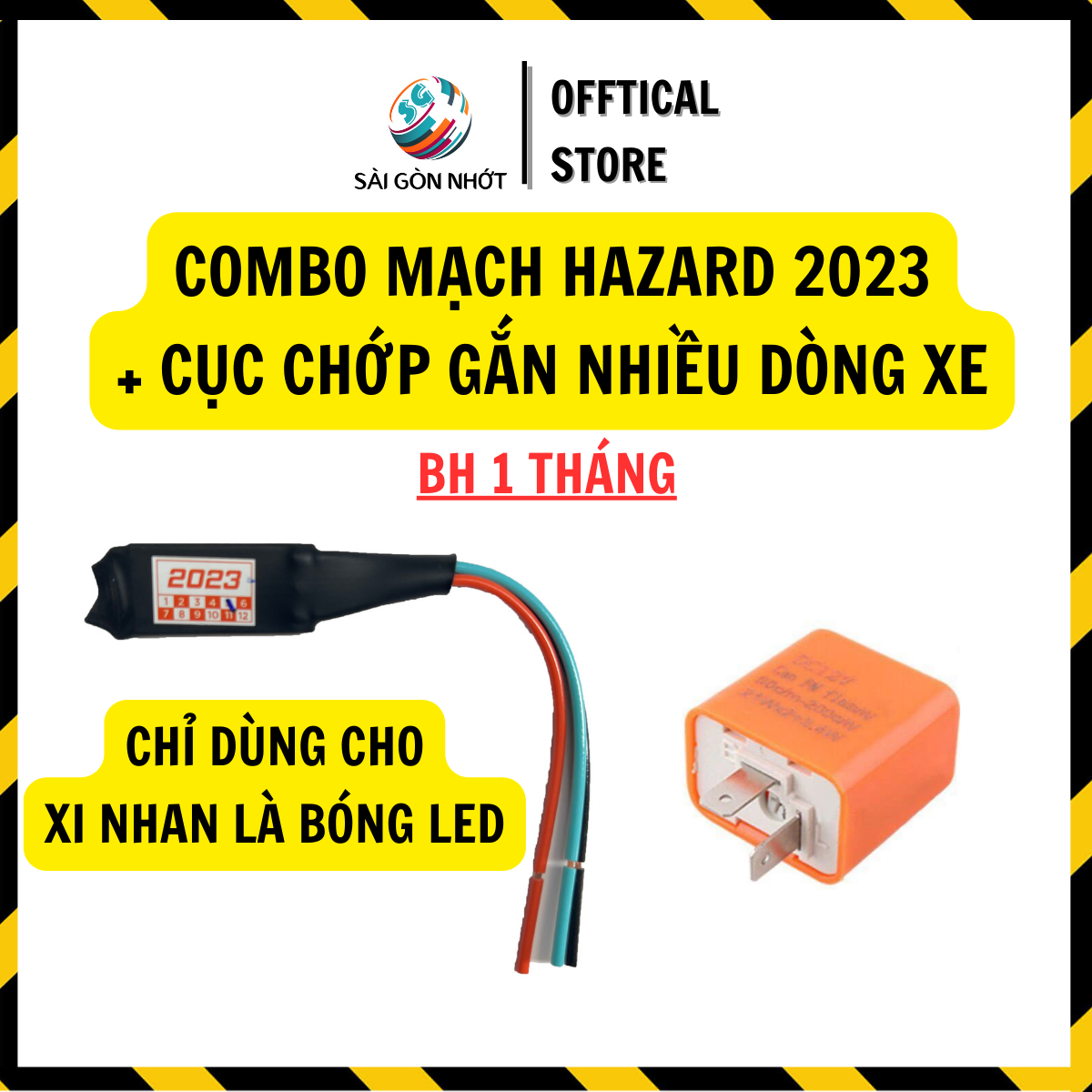 Combo mạch hazard xi nhan + cục chớp chỉnh nhanh chậm
