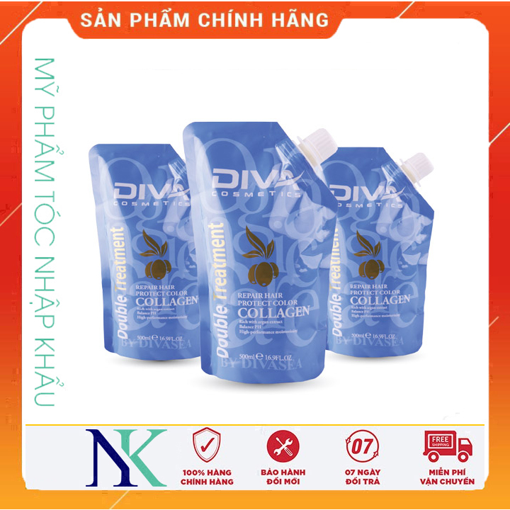 Hấp Dầu Phục Hồi Collagen Diva Repair Hair Protect Color 500Ml