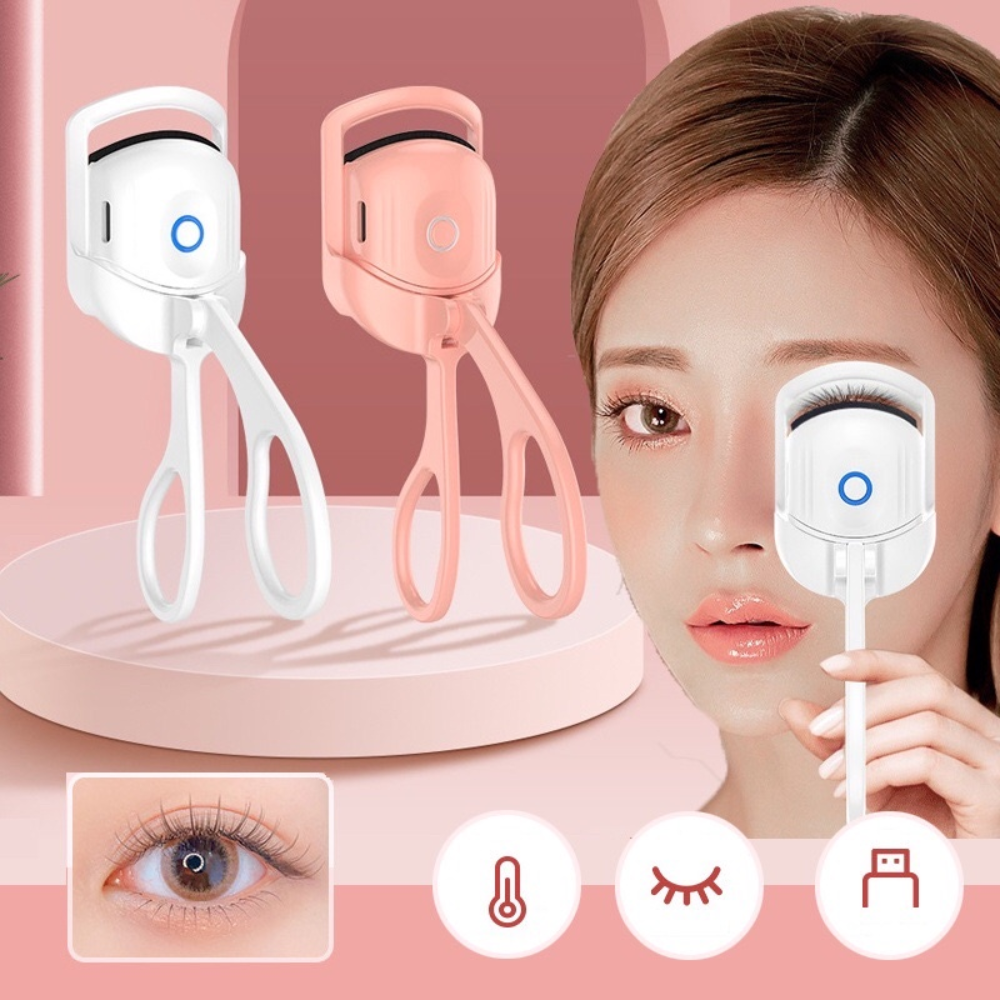 Máy Uốn Mi Hàn Quốc, Máy Uốn Mi Nhiệt Thông Minh Sạc Pin USB, Kẹp Bấm Mi Cầm Tay Đa Năng Làm Cong Giữ Nếp Lâu, Bảo Hành 12 Tháng