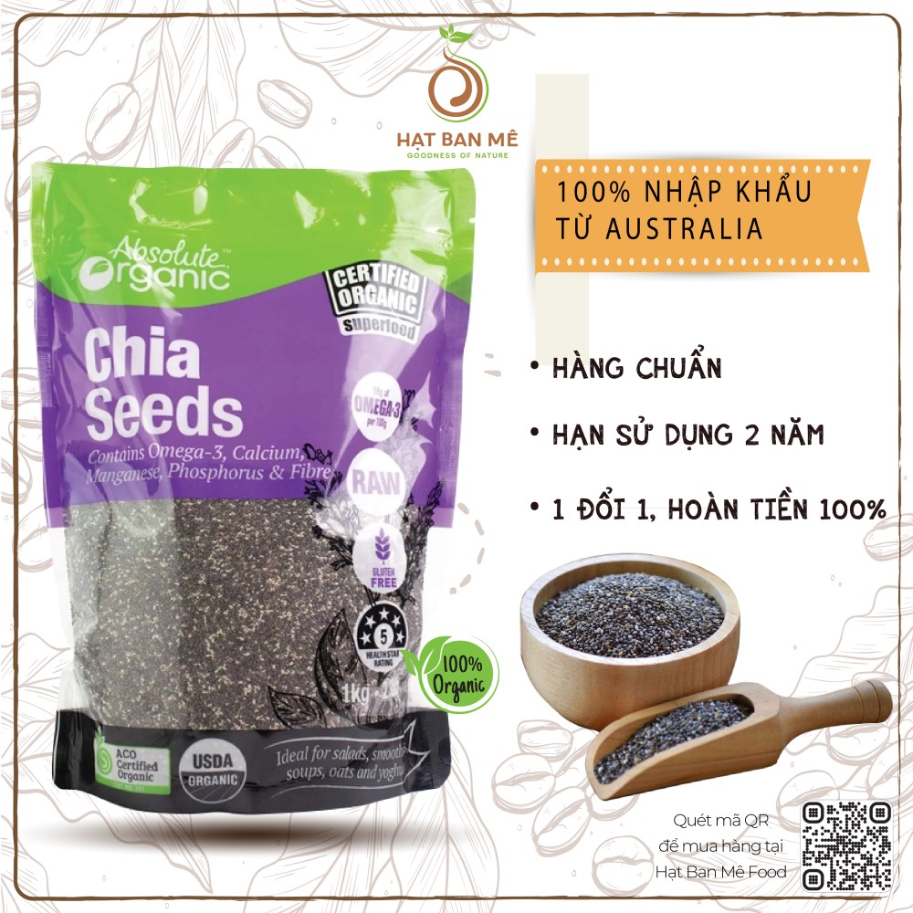 1kg hạt chia nhập khẩu úc organic chất lượng
