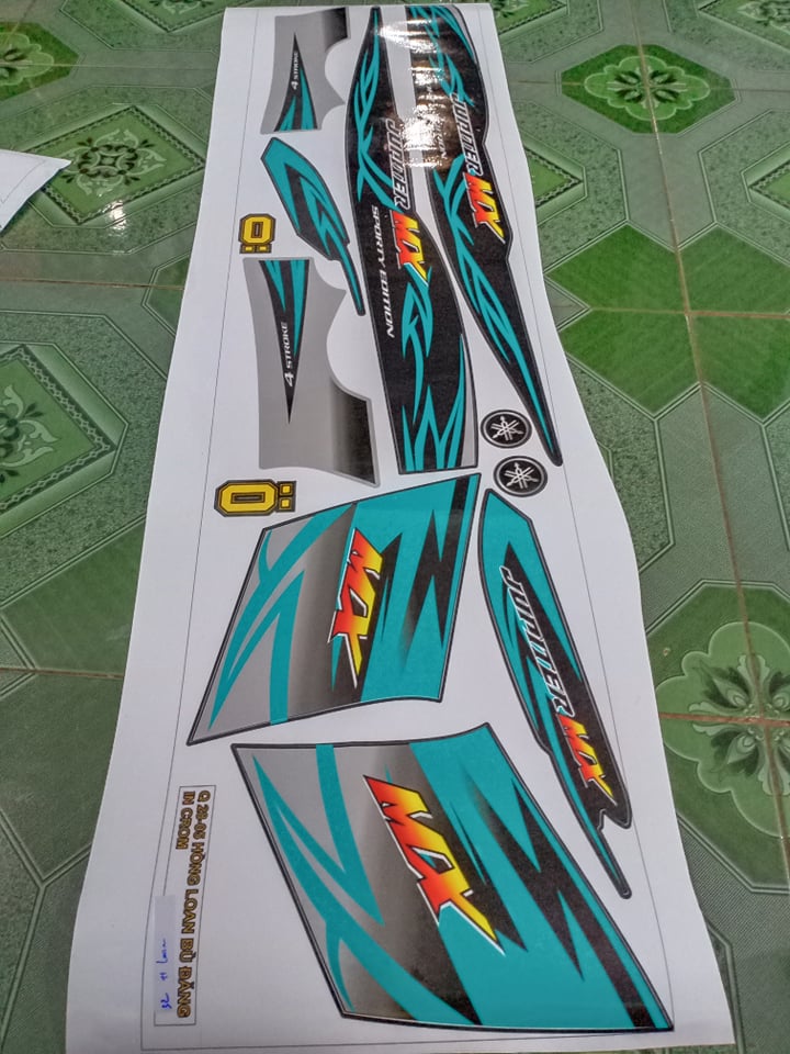 Tem rời jupiter mx xanh ngọc xe đen
