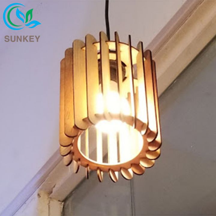 [Siêu Rẻ] Đèn Trang Trí Gỗ Cột Trời - Đường Kính 13cm - Trang Trí Phù Hợp Với Mọi Không Gian Lớn Cần Trang Trí Nhiều