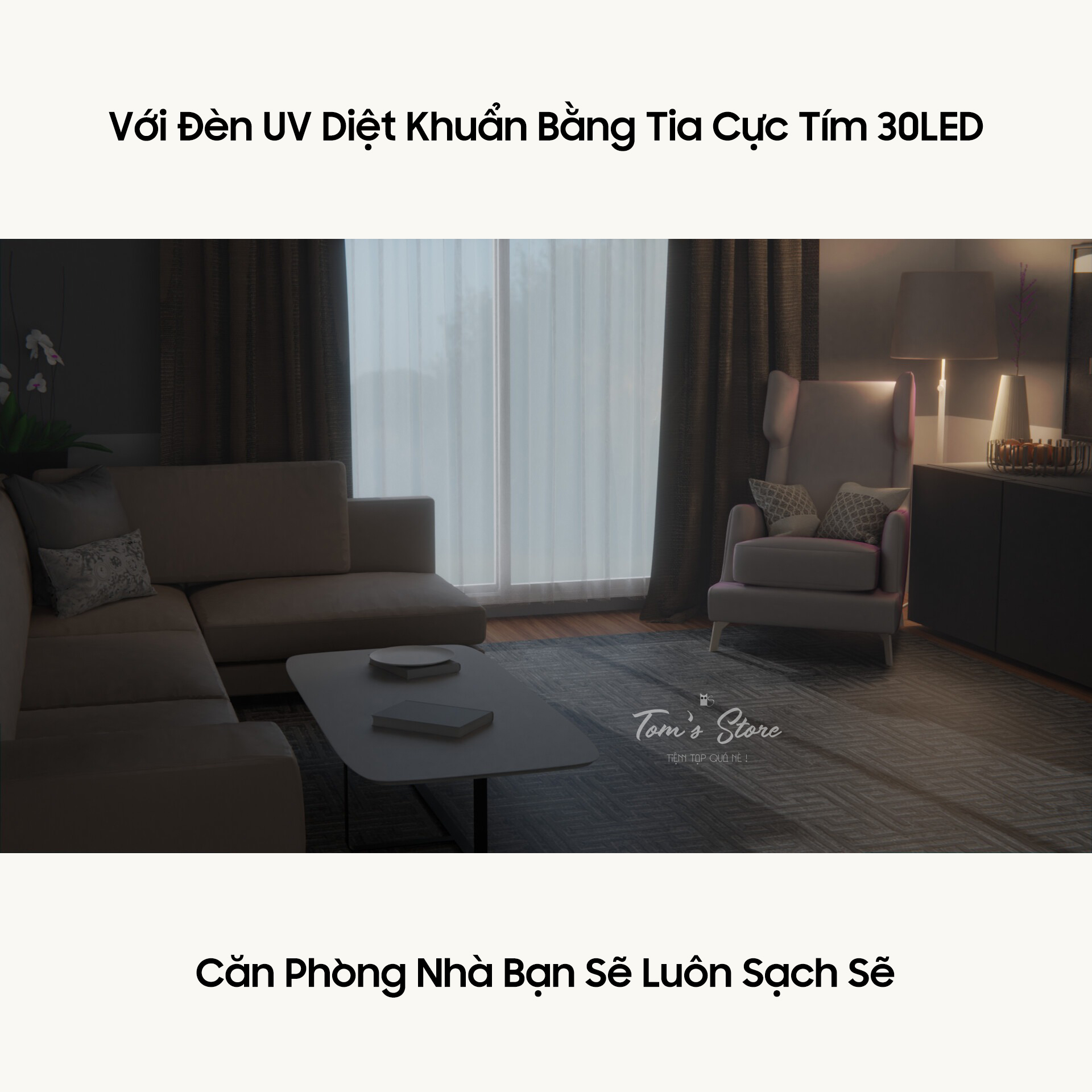 Đèn UV Diệt Khuẩn Cầm Tay Dạng Que - Khử Trùng Bằng Tia Cực Tím 30 LED (2021)