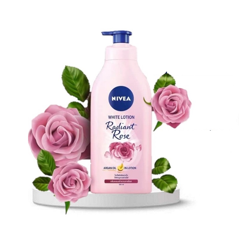 Sữa Dưỡng Thể Nivea Dưỡng Sáng Da Hương Hoa Hồng Nivea White  Radiant Rose Body Lotion