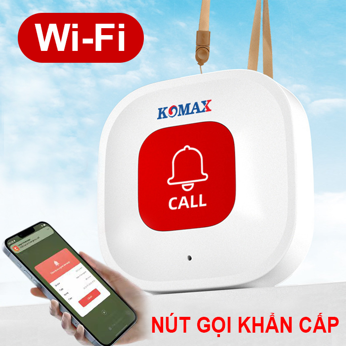 Nút nhấn sos wifi tuya báo động khẩn cấp cho người già - nút nhấn sos wifi báo qua điện thoại bằng app tuya, smartlife sos-05w