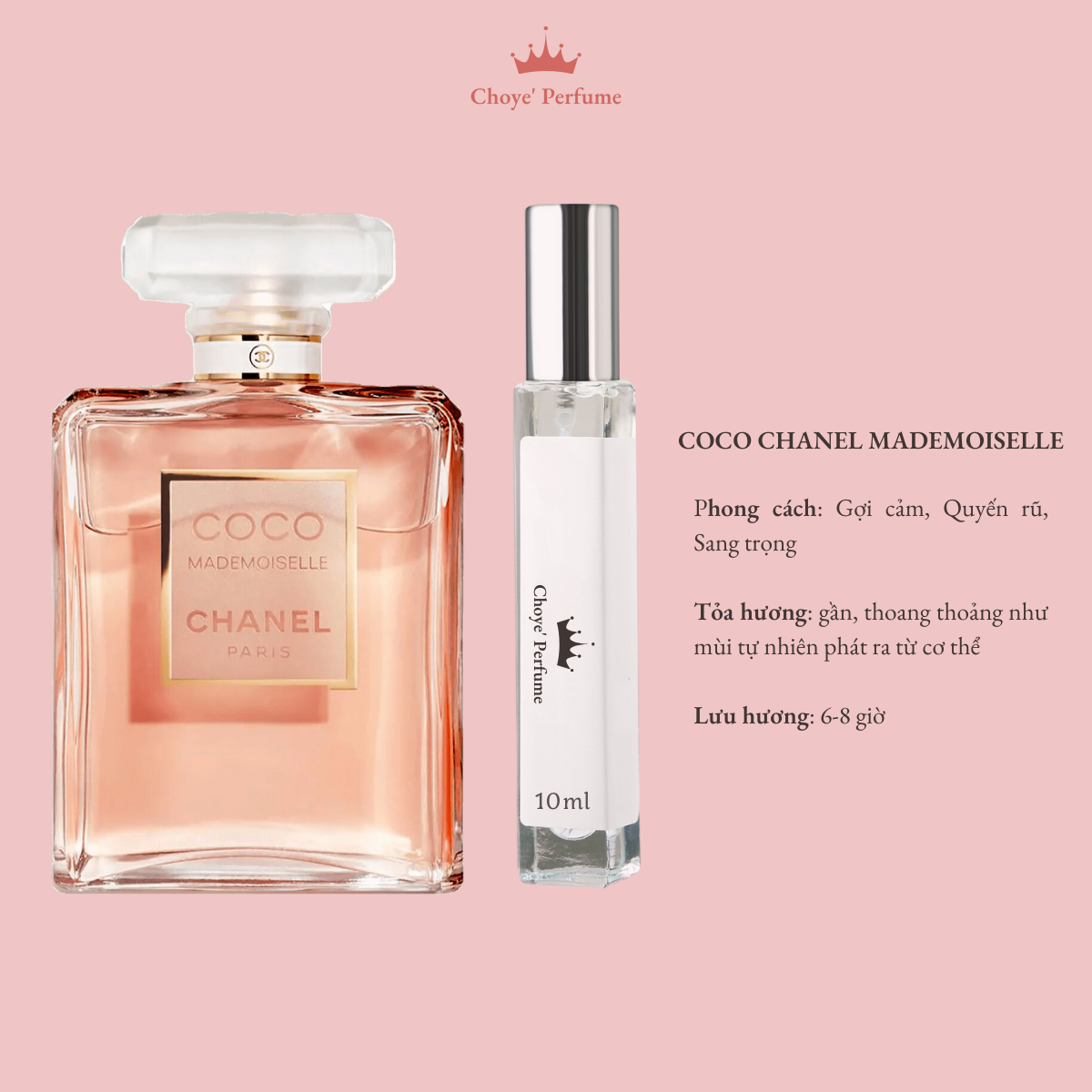 Mẫu nước hoa nữ CoCo Chanel Mademoiselle 10ml gợi cảm, quyến rũ, sang trọng