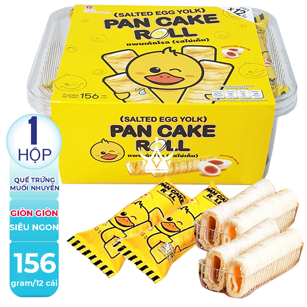 + [ DATE MỚI, BÁNH SIÊU NGON ] Combo 12 cái (156gr) Bánh Quế Cuộn Trứng Muối Thái Lan - Pan Cake Roll - (Date: 12 tháng) - Bách Hoá Online Đồ Ăn Vặt Hot Trend.-[ 12.12 Hot Deals ]