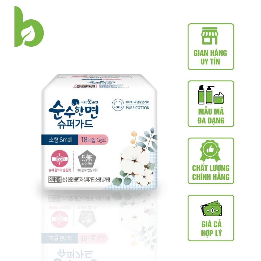 [MIỄN PHÍ VẬN CHUYỂN] Băng Vệ Sinh Hàn Quốc Siêu Bảo Vệ Kleannara Soonsoohan Size S (23cm) 18 Miếng, Băng Vệ Sinh Thoáng Mát Dễ Chịu Size S Thoải Mái Tự Tin Dễ Dàng Sử Dụng Sản Phẩm - BECOME