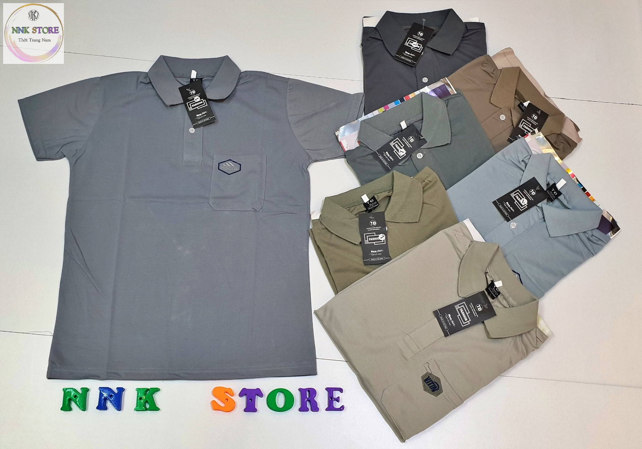 [HCM] Áo Thun Nam Cổ Trụ Trung Niên Chất Cotton Loại Trơn From Rộng Tay Lỡ NNKSTORE Size Từ 45-78kg