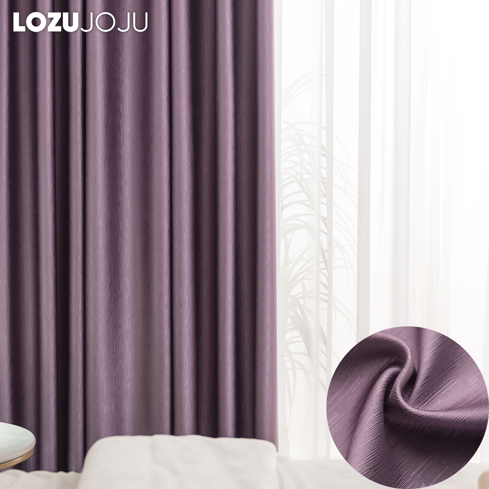 1PC LOZUJOJU Modern Blackout Home Solid Curtains Textured Elegant Smooth