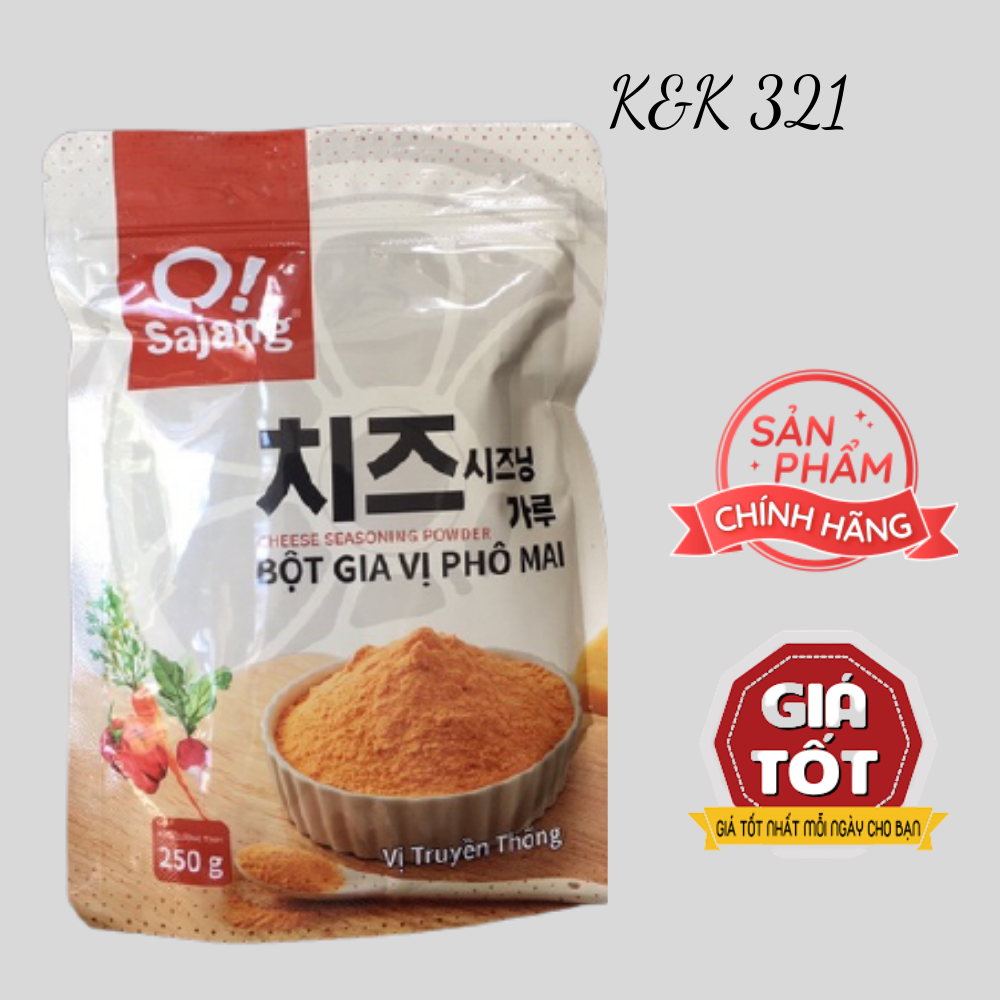Bột phô mai cao cấp sajang 250g siêu ngon/ bột phô mai lắc hàn quốc 250g bao bì mới