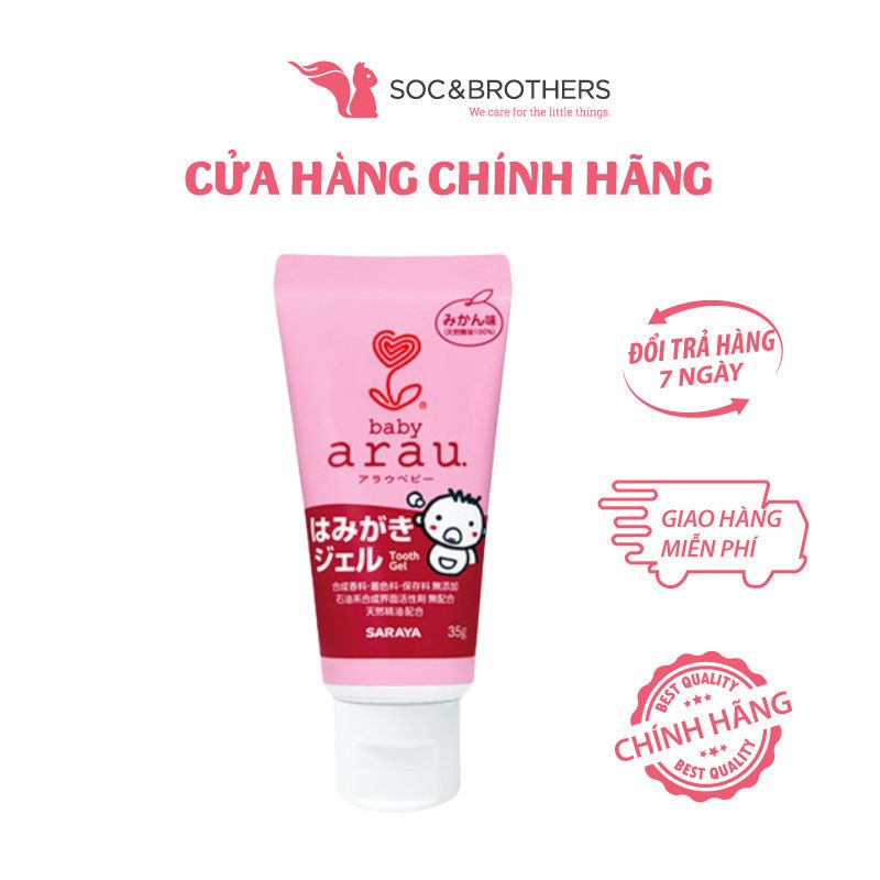Kem đánh răng trẻ em arau baby tuýp 35g