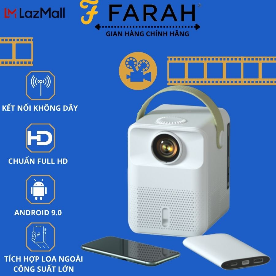 Máy Chiếu Tại Nhà, máy chiếu mini, máy chiếu beecube, màn chiếu treo tường, Máy Chiếu Gia Đình 4K, Máy Chiếu Di Động - Máy chiếu KAW K550 Full HD Kết Nối Hệ Điều Hành Android - Hỗ trợ 4K, kết nối wifi + bluetoothn- Bảo hành 12 tháng