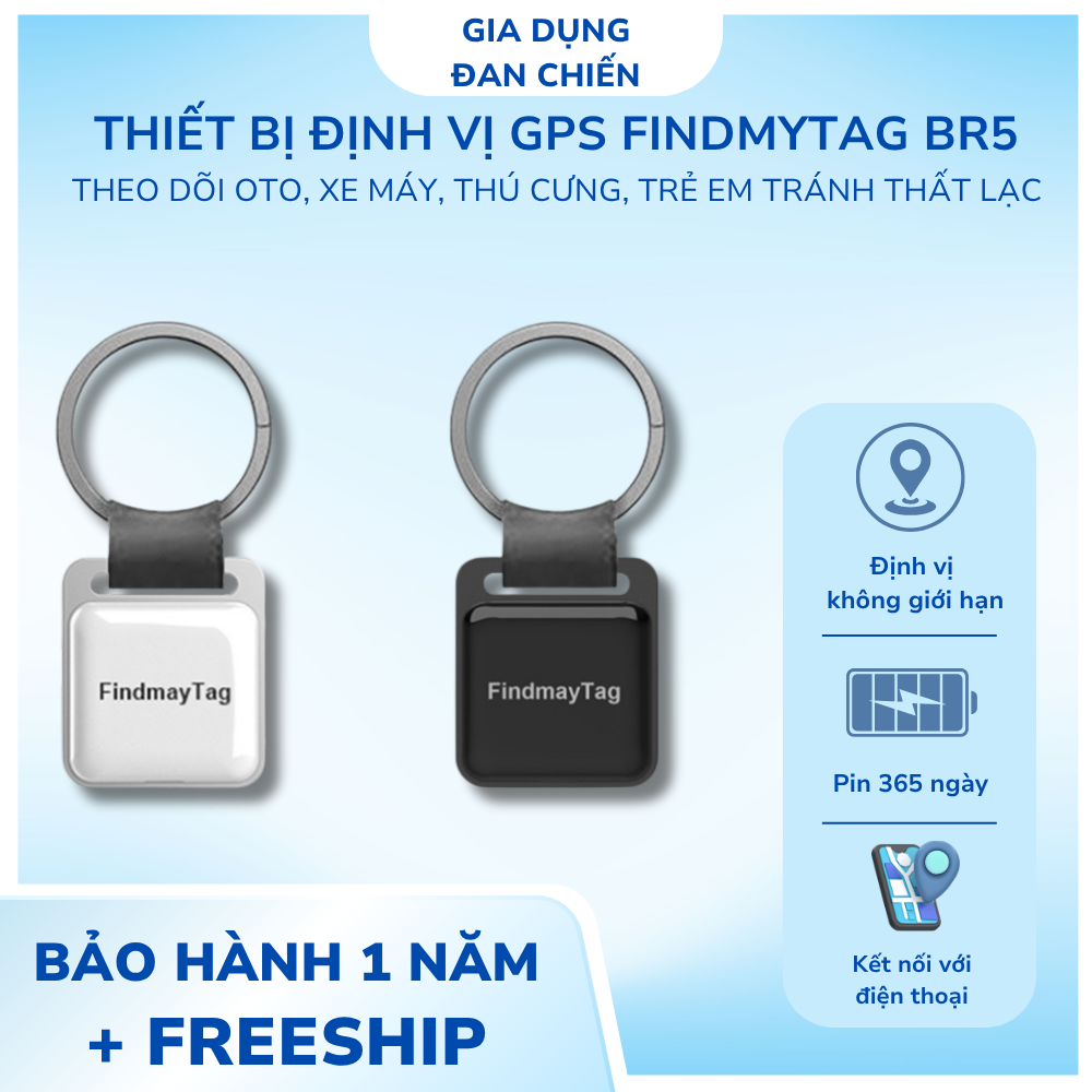  Thiết Bị Định Vị GPS FindmyTag BR5 - Giúp Theo Dõi Ô Tô Xe Máy Trẻ Em Thú Cưng - App FindmyTag 