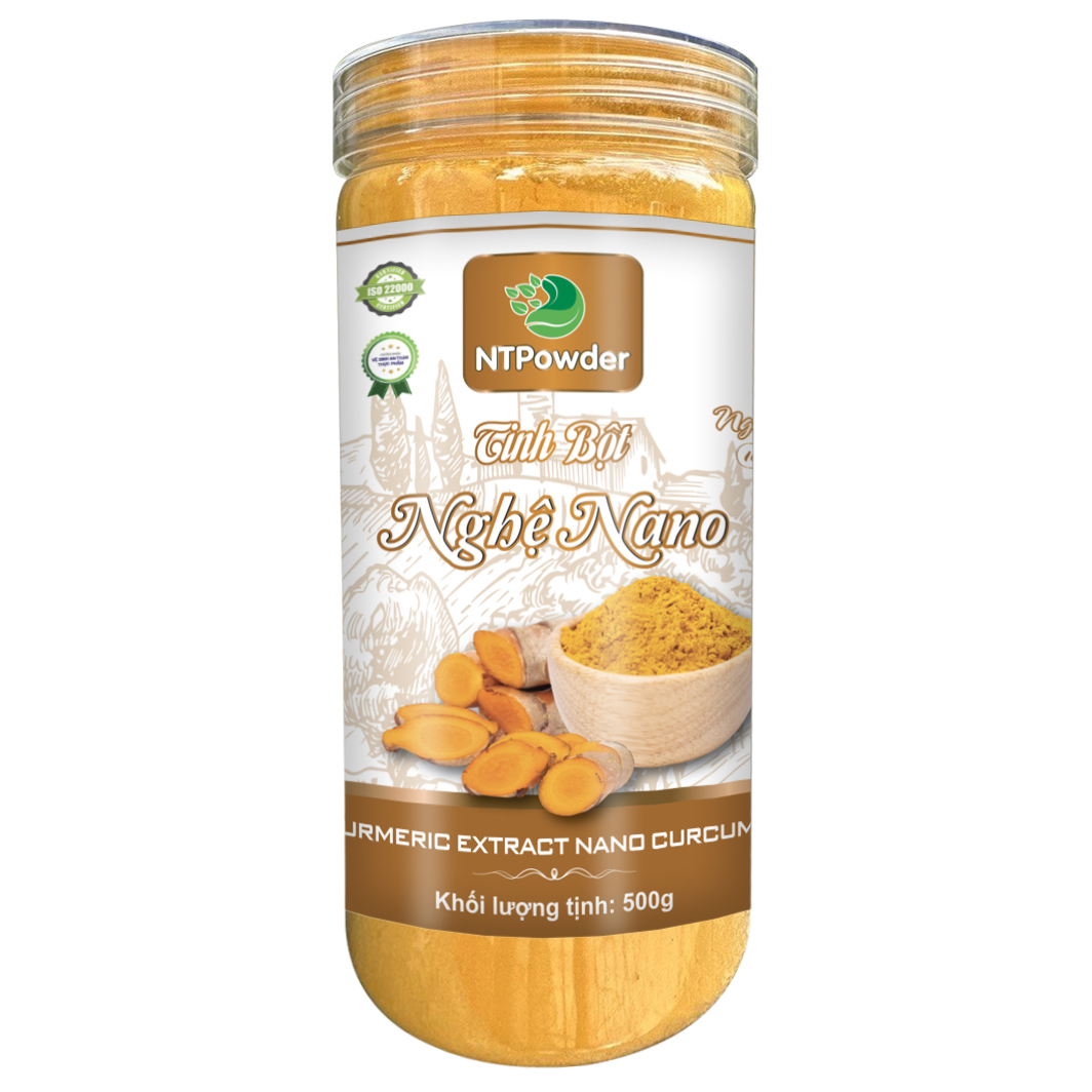  Tinh Bột Nghệ Nano Curcumin sấy lạnh nguyên chất NTPowder 500g - Nhất Tín Food 
