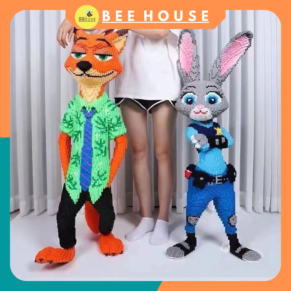 Đồ chơi xếp hình lắp ráp mô hình 3D Siêu lớn nhân vật hoạt hình phi vụ động trời Zootopia và các mô hình nhân vật nổi tiếng khác