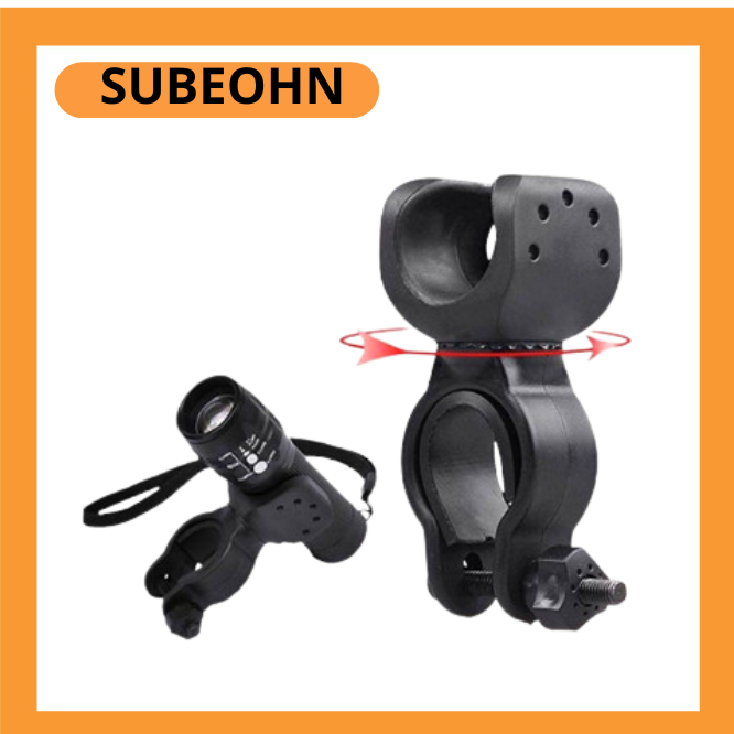 Giá đèn pin gắn vào xe đạp xoay 360 độ