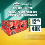 Thùng 24 lon nước táo lên men Strongbow Vị Dâu đỏ 320ml/lon