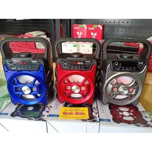 Loa karaoke bluetooth profit p668 tặng 1 micro giao màu ngẫu nhiên - loa p669