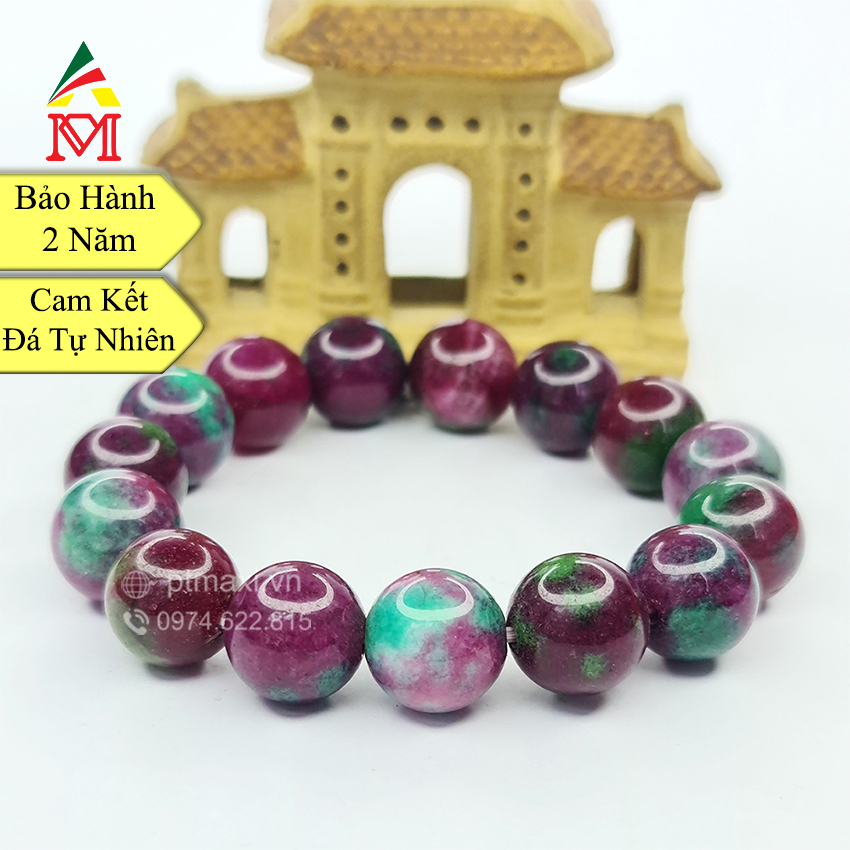 Vòng Tay Dạng Hạt Đá Ruby Nam Phi. Hợp Mệnh Thổ, Hoả