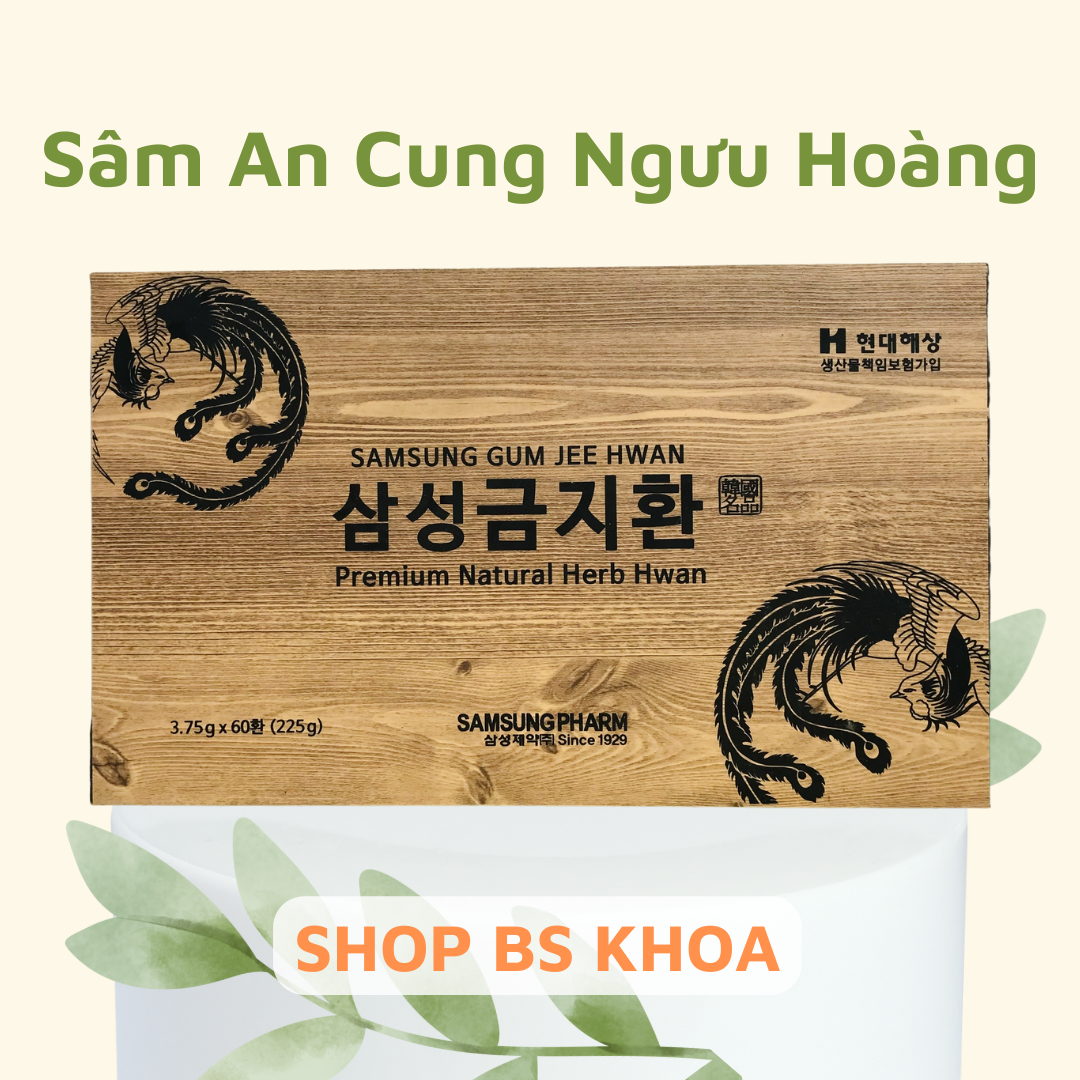 Sâm An Cung Ngưu Hoàng Hoàn SAMSUNG Hàn Quốc Chính Hãng hộp gỗ 60 viên