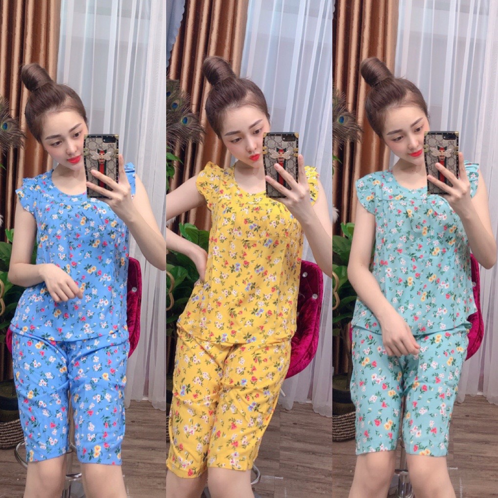 [HCM]ĐỒ BỘ TOLE MẶC NHÀ HOA NHÍ DỄ THƯƠNG (ẢNH THẬT KÈM VIDEO) GIAO HOA NGẪU NHIÊN CÓ SIZE 40-75KG -TL14