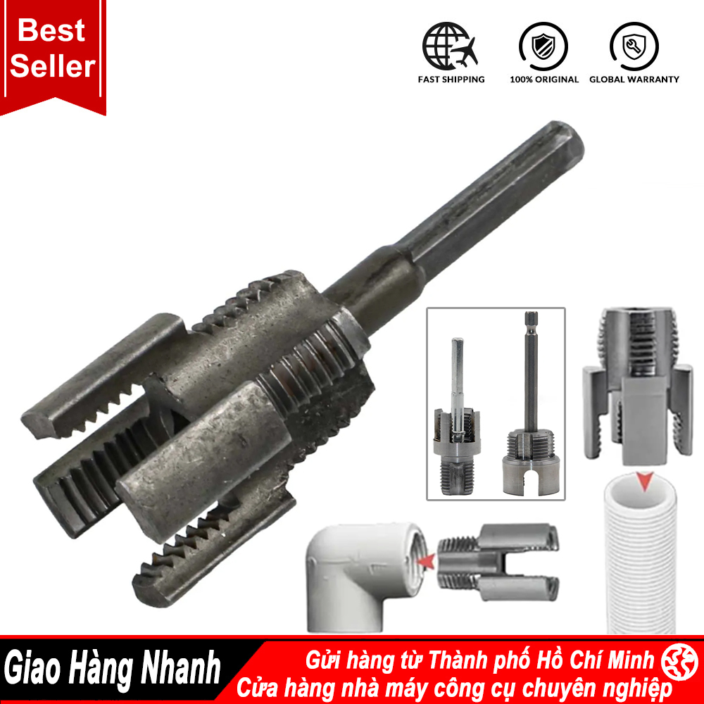 Tích hợp Công cụ ren ống bên trong và bên ngoài cho ống PPR 1   2 inch 3   4 có vòi và khuôn để cắt ren 