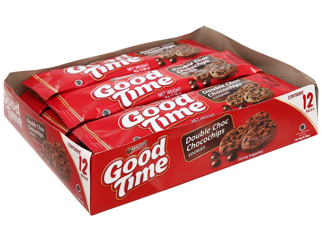 Bánh quy socola Arnott s Goodtime Double Choc hộp 192g 16g x 12 thanh