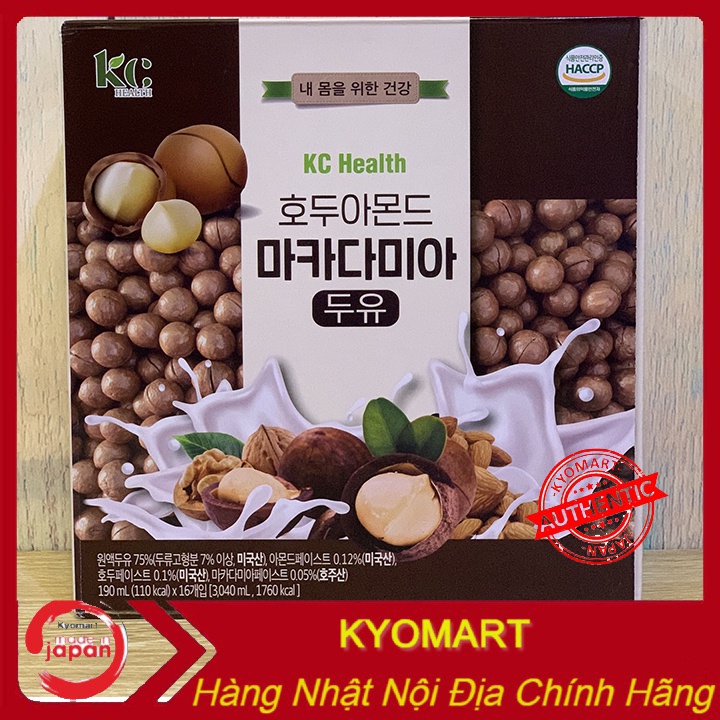Sữa hạt maca kc health 190ml x 16 hộp