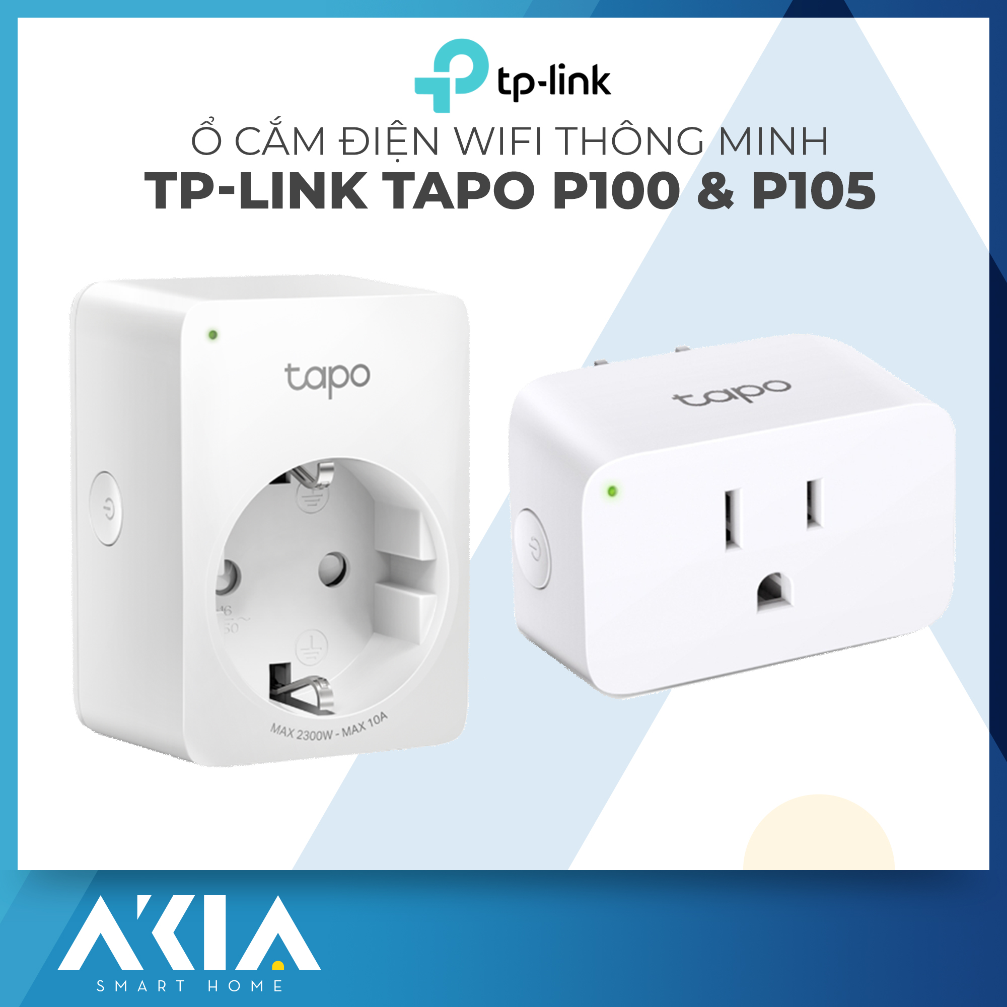 TP-Link Tapo P100 Ổ Cắm Thông Minh Kết Nối Wifi - Ổ cắm điện hẹn giờ tắt mở Tapo P105, điều khiển qua điện thoại và giọng nói - Tương thích Google Assistant và Amazon Alexa - Bảo Hành Chính Hãng 2 Năm