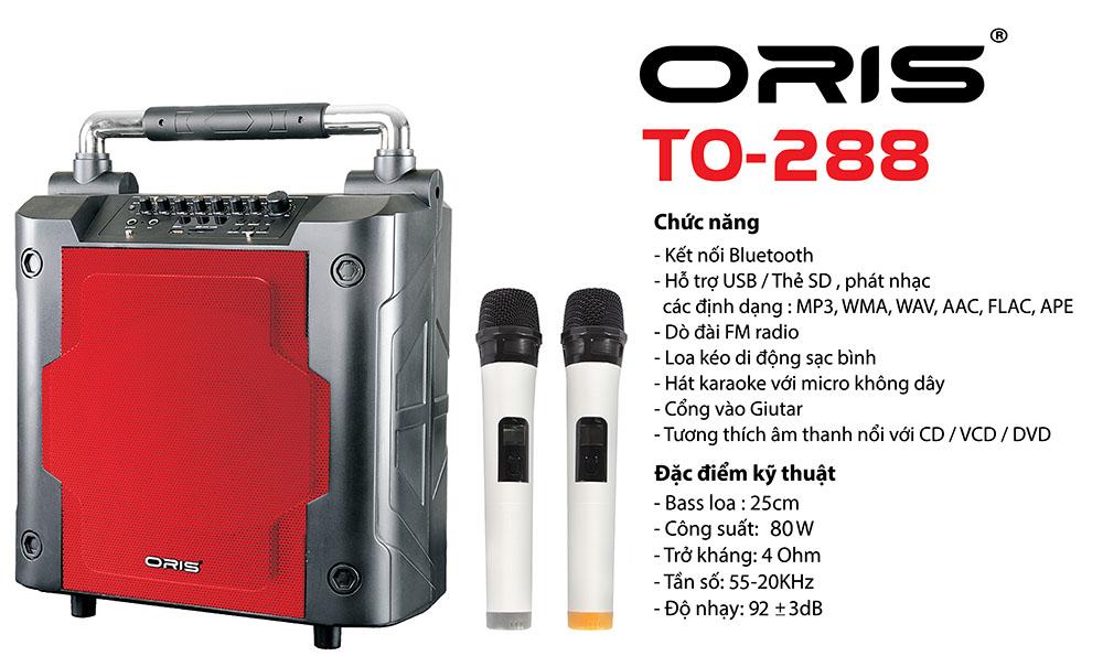 Loa bluetooth karaoke oris to-288