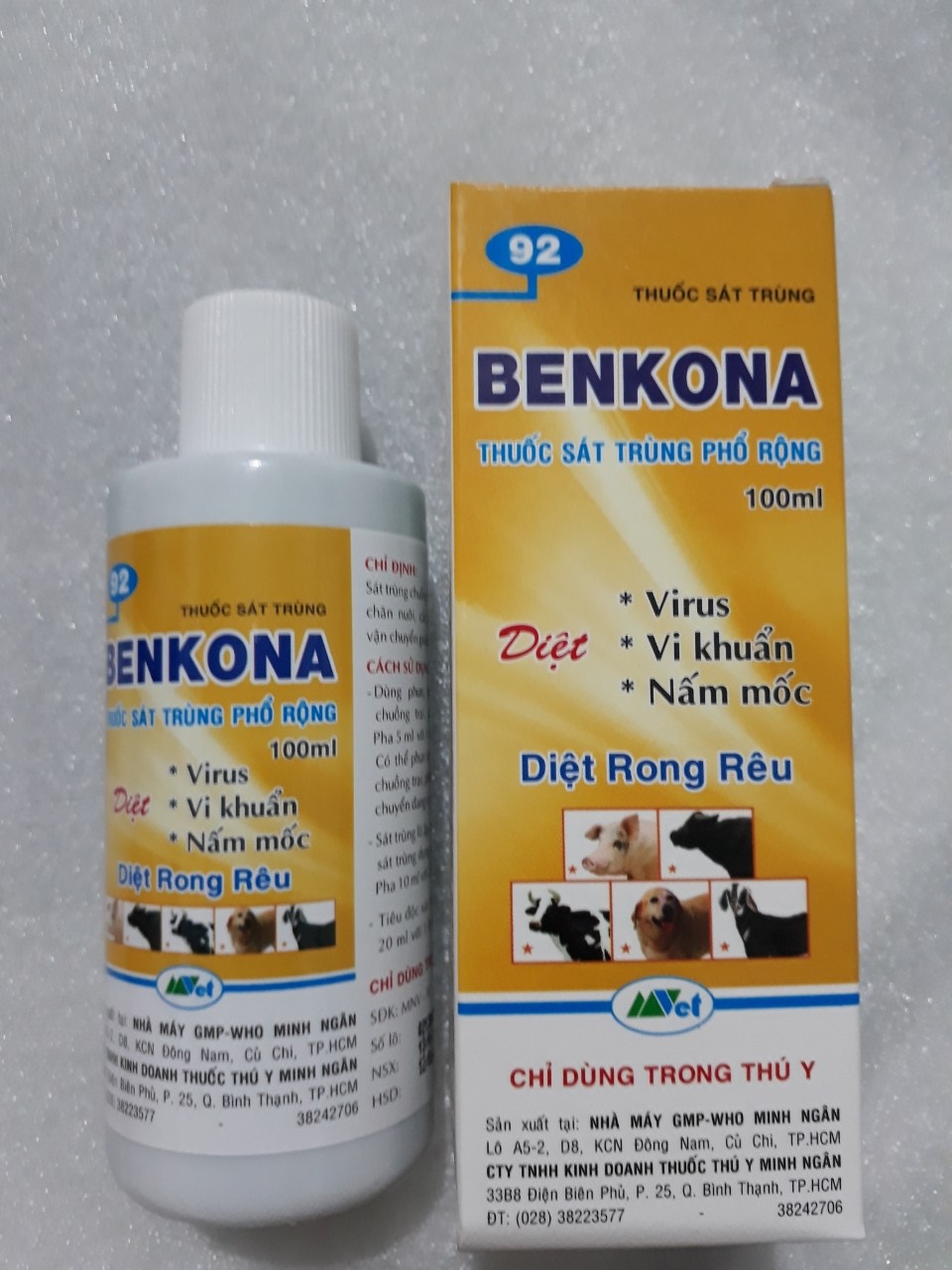 BENKONA 100ML DIỆT VIRUS, VI KHUẨN, NẤM MỐC