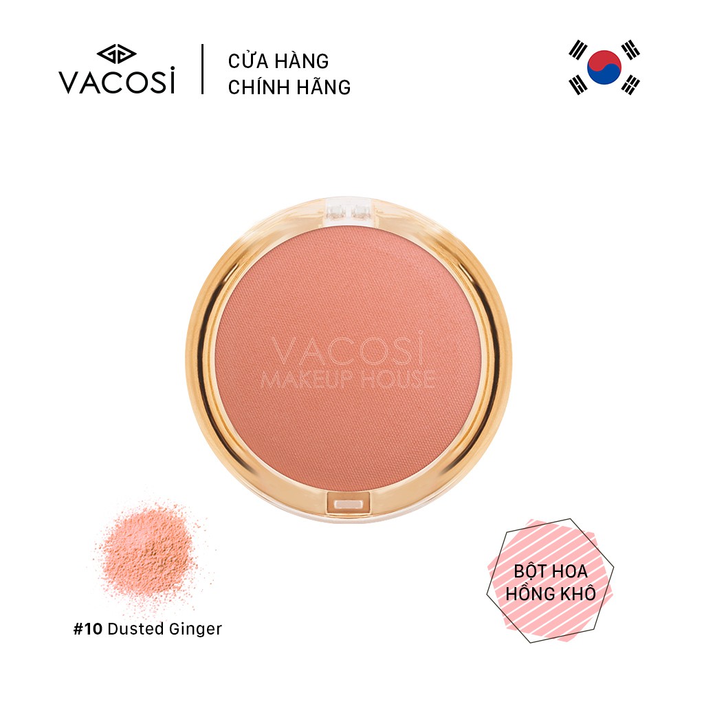 Vacosi Phấn Má Hồng Vacosi Lolipop Blush Powder 5g #10 Dusted Ginger
