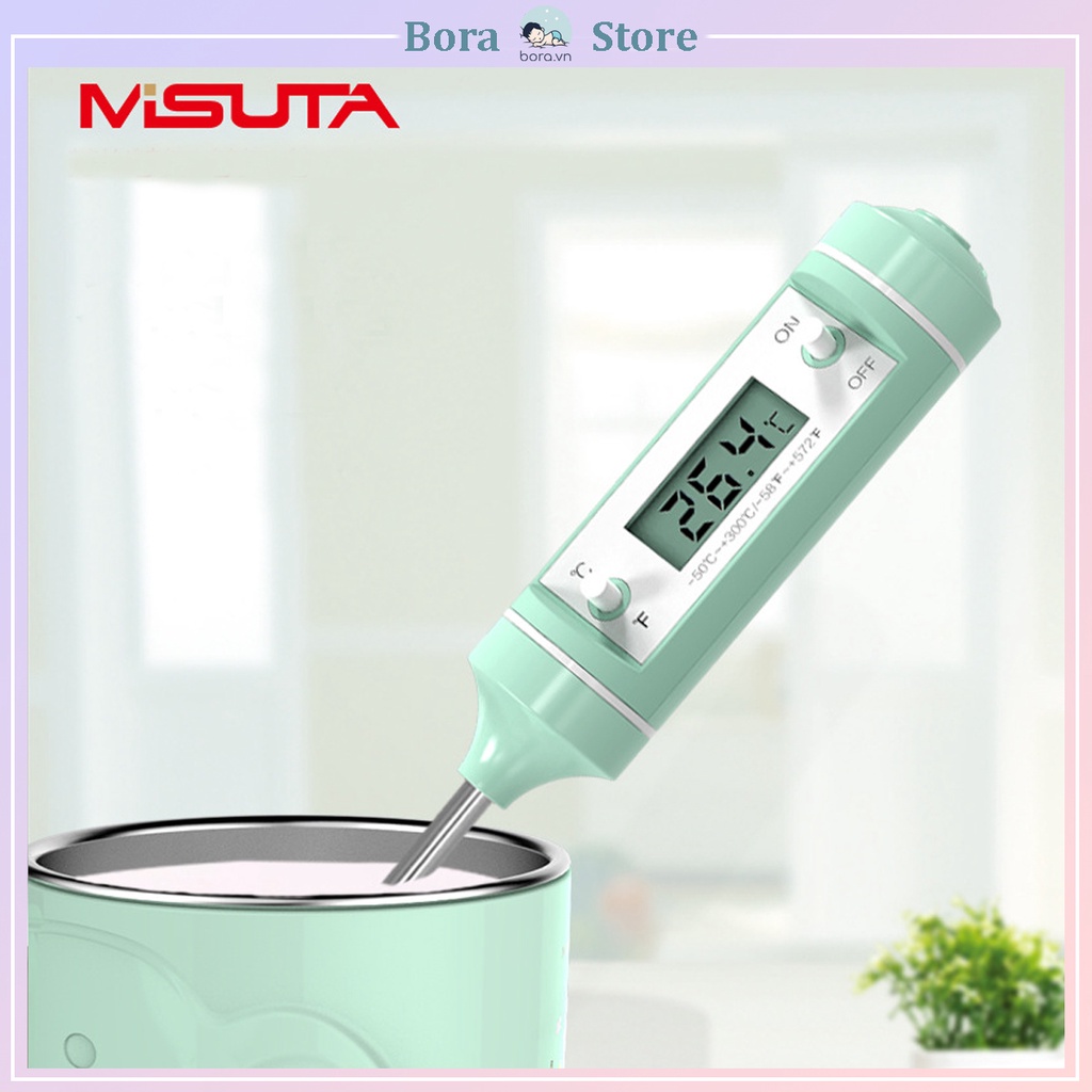 Nhiệt kế đo nước pha sữa, đo nhiệt độ nước, thức ăn Misuta