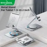 【Free Gift】Giá đỡ điện thoại máy tính bảng GOOJODOQ kim loại siêu mỏng thích hợp cho Pad Xiaomi Samsung Góc điều chỉnh Ổn định và không chao đảo