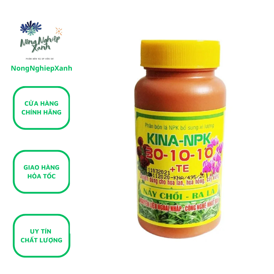 Kina 30-10-10+te nảy chồi ra lá hủ 100gr