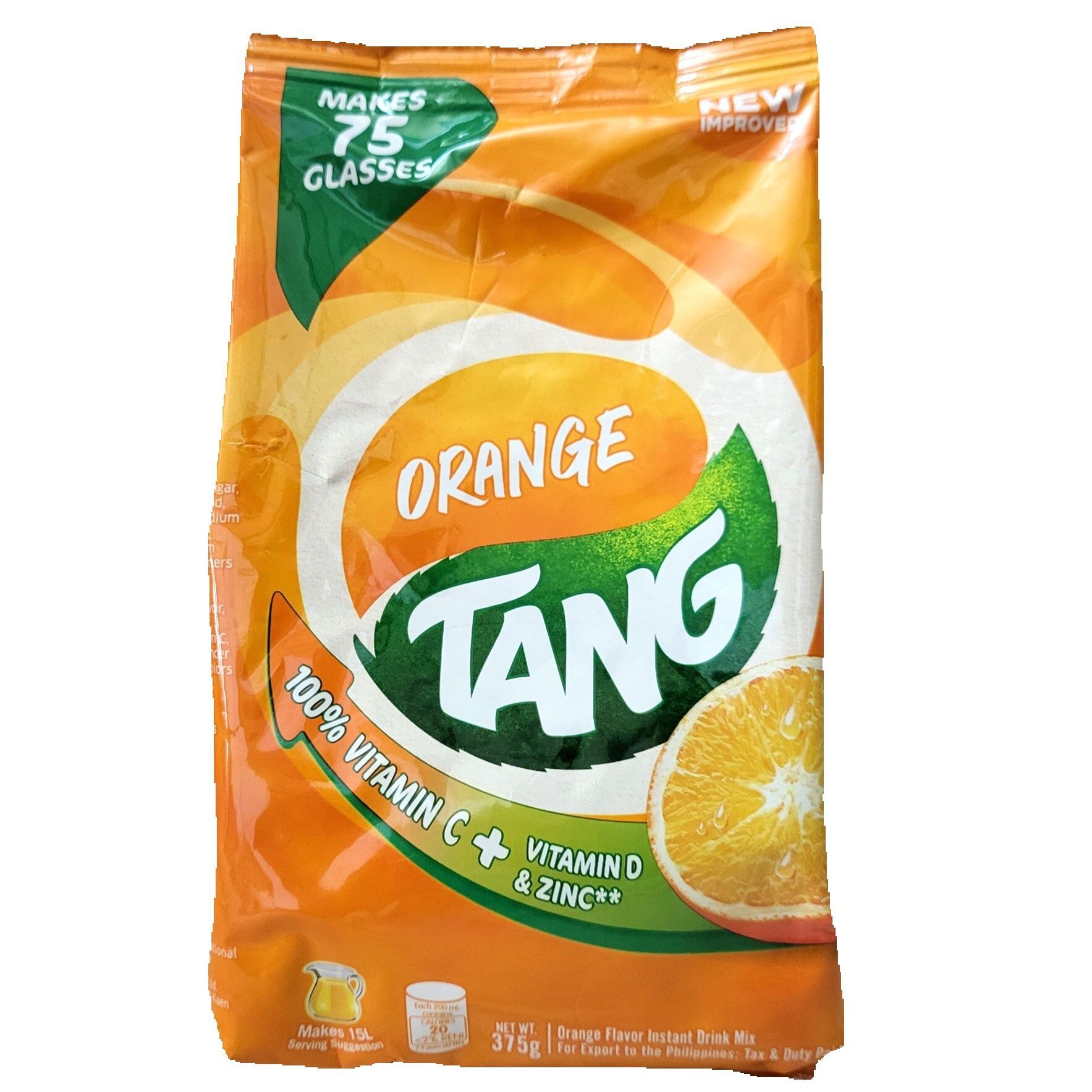 TANG (gói CAM 375g) BỘT CAM HÒA TAN Mondelez Orange Powder (HALAL)