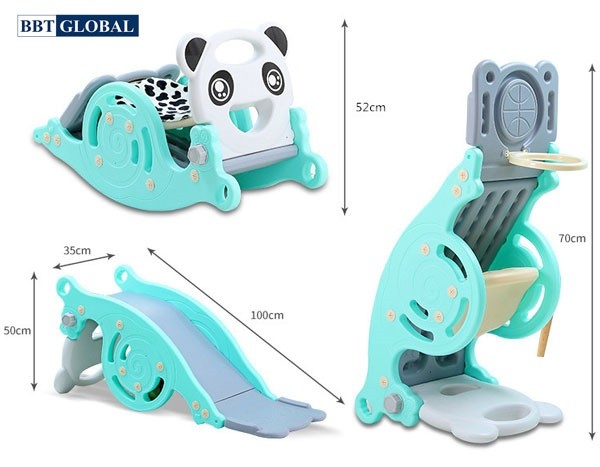 Cầu trượt kết hợp bập bênh có ném bóng rổ BSL6602 X- cầu trượt cho bé, đồ chơi trẻ em, cầu tượt, đồ chơi vận động