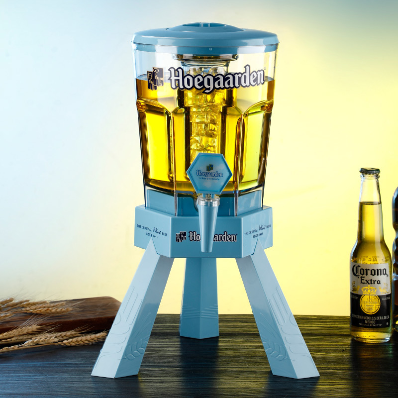 Tháp bia hc23 3 lít kiểu hoegaarden thiết kế độc lạ bắt mắt sang trọng chắc chắn 32x32x cao 46cm dùng pha chế cocktail đựng bia hơi bia tươi, nước hoa quả cho bar club, nhà hàng nhựa abs + as/pc tháp bia hc - hc beer tower