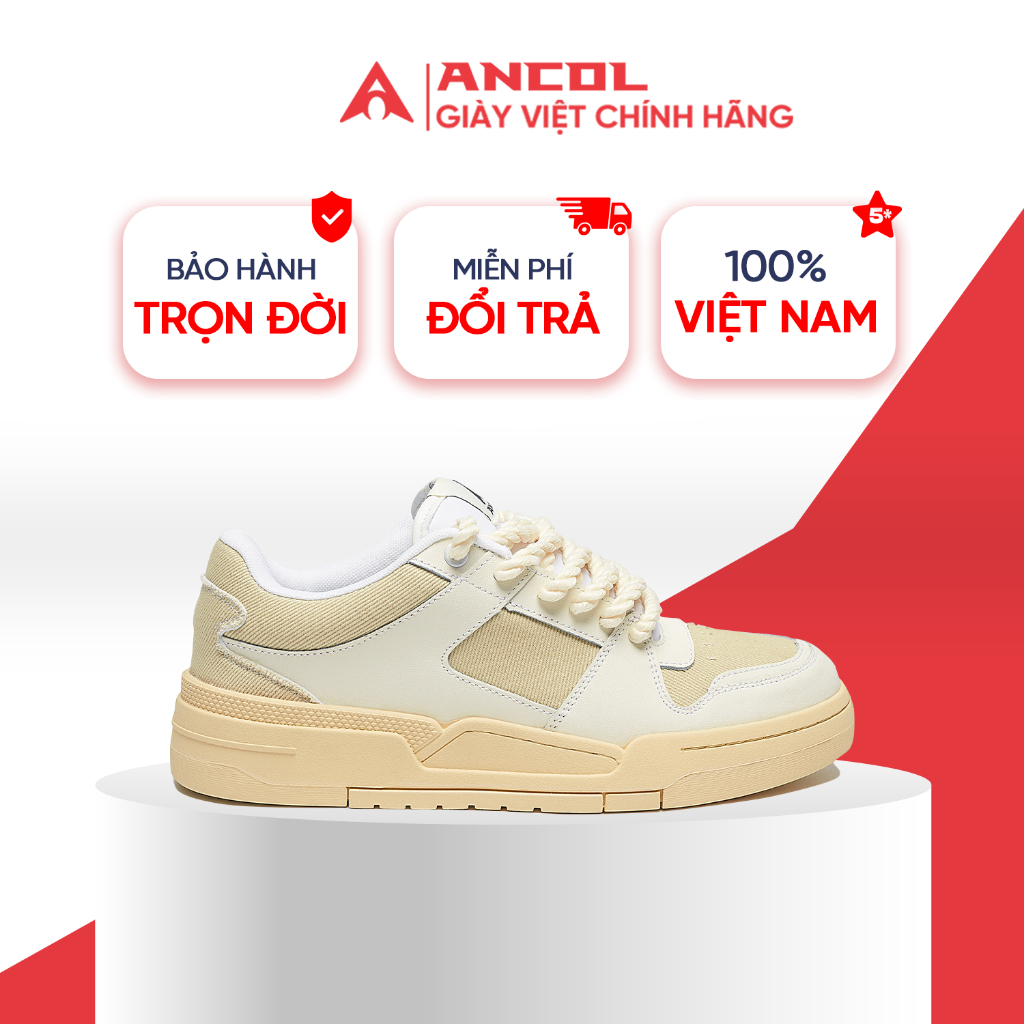 {Siêu cuối tháng} Giày thời trang nam nữ Ancol Extreme Retro Rope size 39-44, chất liệu da thật 100%, miếng lót giày Eva, đế cao su êm chân, thoáng khí.