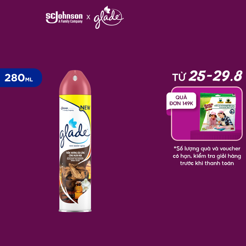 Glade xịt thơm phòng hương trầm hương 280ml