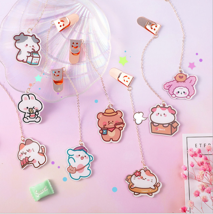 Book mark, dây kẹp sách đánh dấu trang hình thú siêu cute zimbabe bookmarkthu165