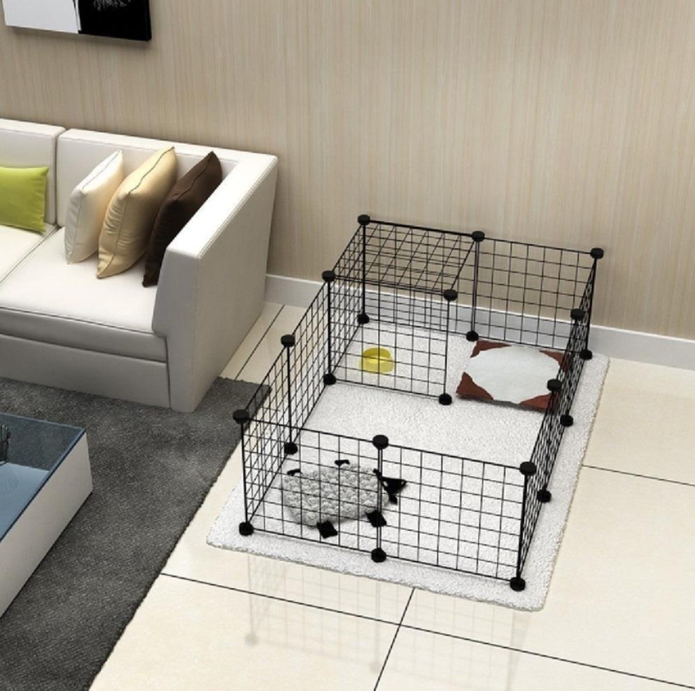 Bộ chuồng quây thú cưng 12 tấm lưới sắt